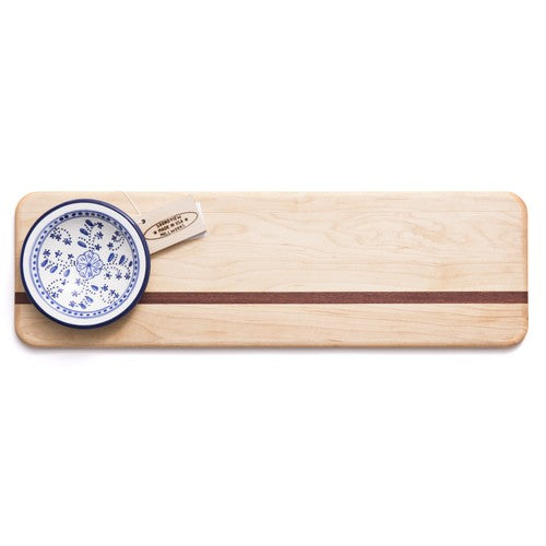 soundview millworks french dip with ceramic bowl serving board