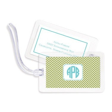 boatman geller herringbone jungle bag tags
