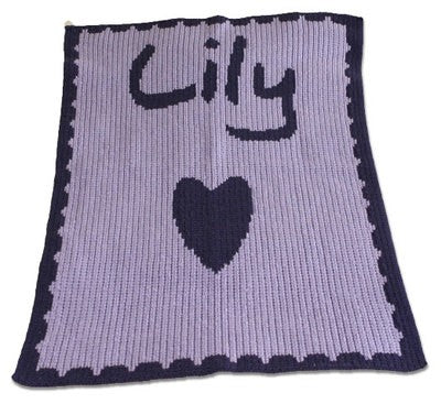 heart and scalloped edge blanket
