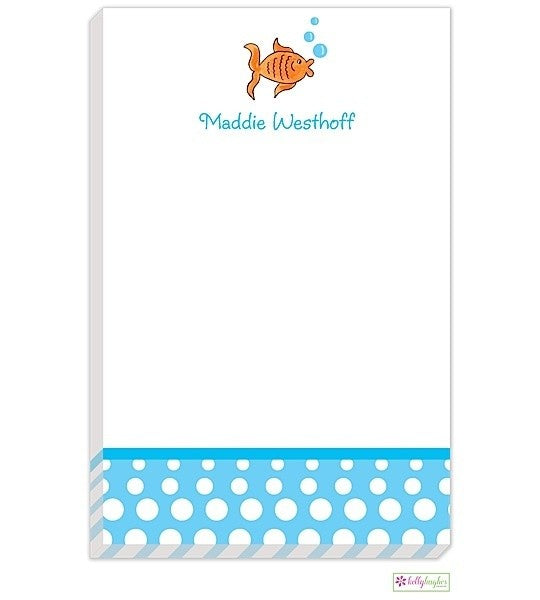 personalized - goldie the fish notepad