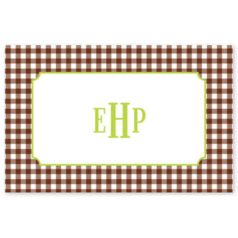 boatman geller classic check chocolate placemat