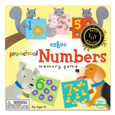 preschool number matching game by eeboo