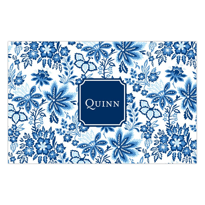 boatman geller classic floral blue disposable placemats