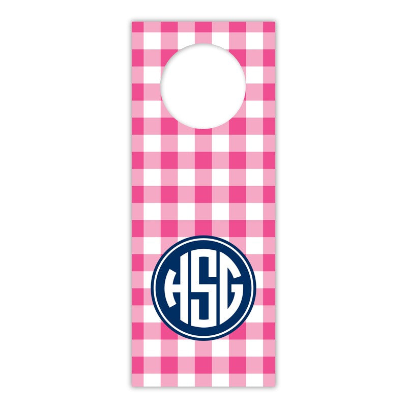 boatman geller classic check raspberry wine tags