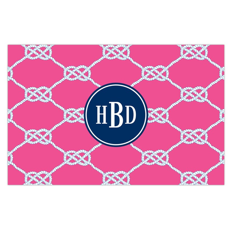 boatman geller nautical knot raspberry disposable placemats