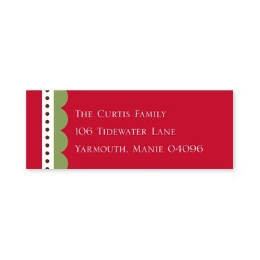 boatman geller scallop red address labels