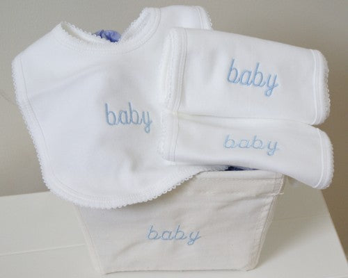 mini bib and burp gift basket