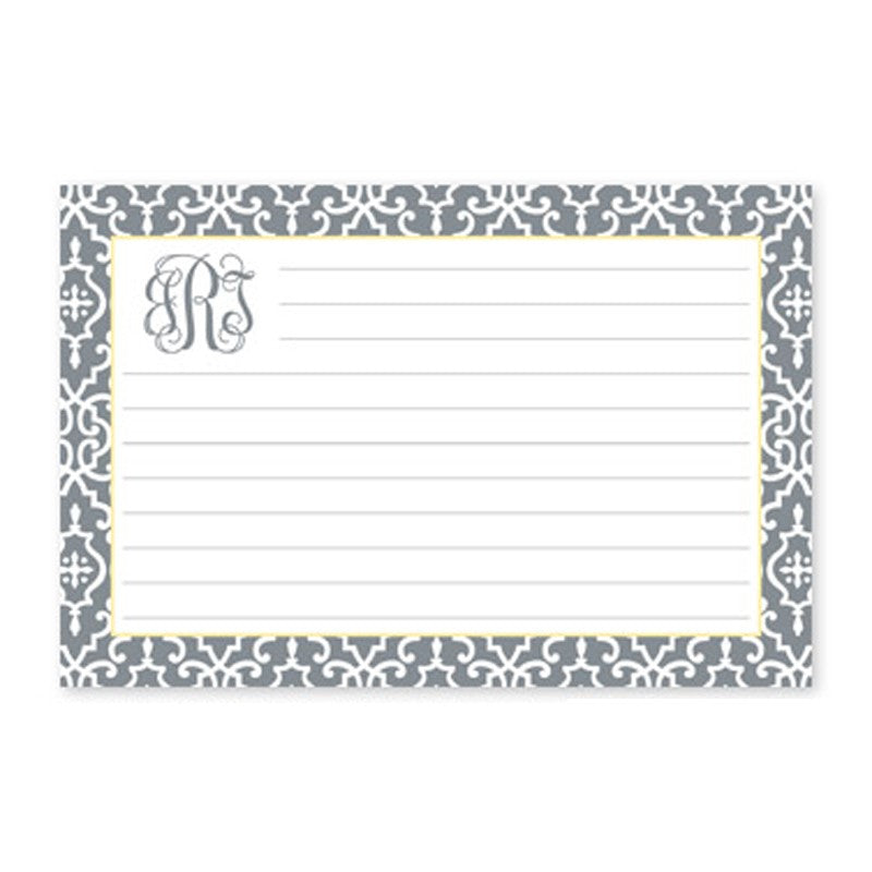 boatman geller wrought iron gray recipe card
