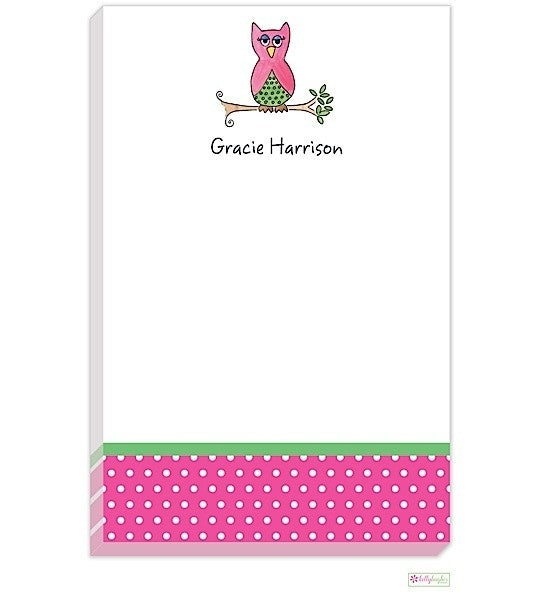 personalized - what a hoot notepad