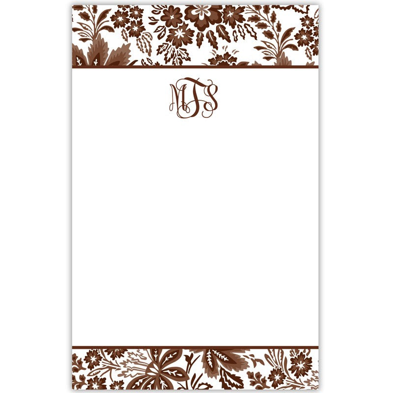 boatman geller classic floral brown notepad