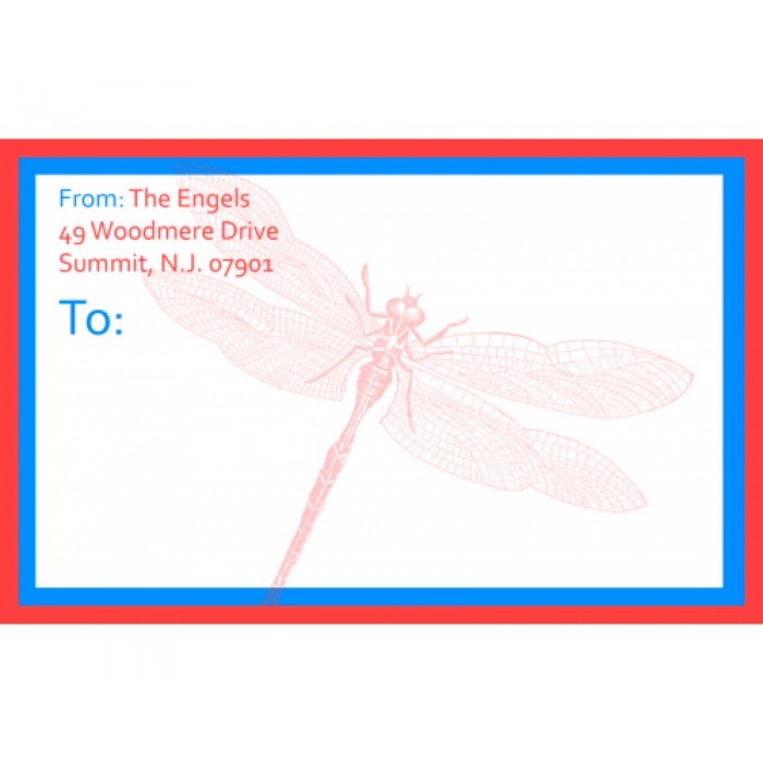 dragonfly mailing stickers