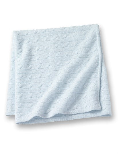cashmere baby blanket - blue