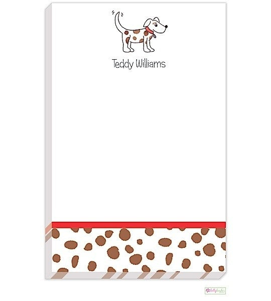 personalized - puppy dog notepad