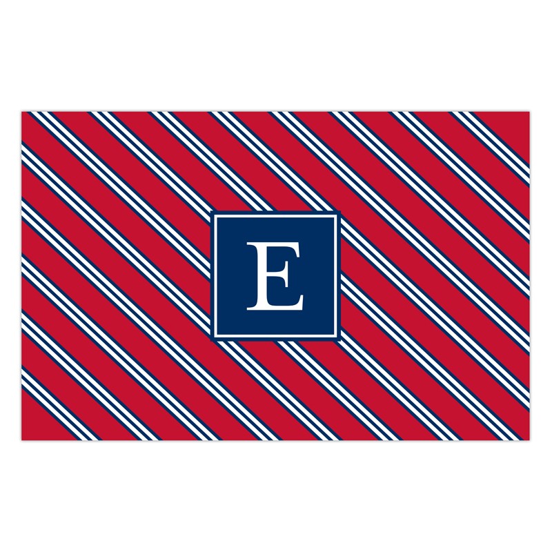 boatman geller repp tie red & navy disposable placemats