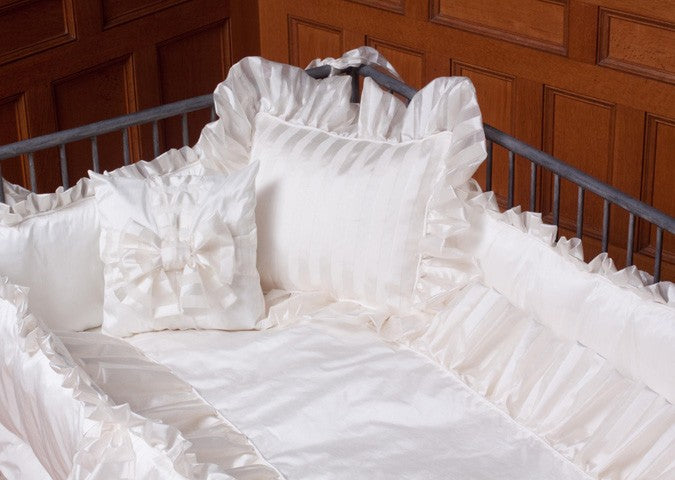 celeste ivory italian cotton fitted crib sheet  (contact us for pricing)