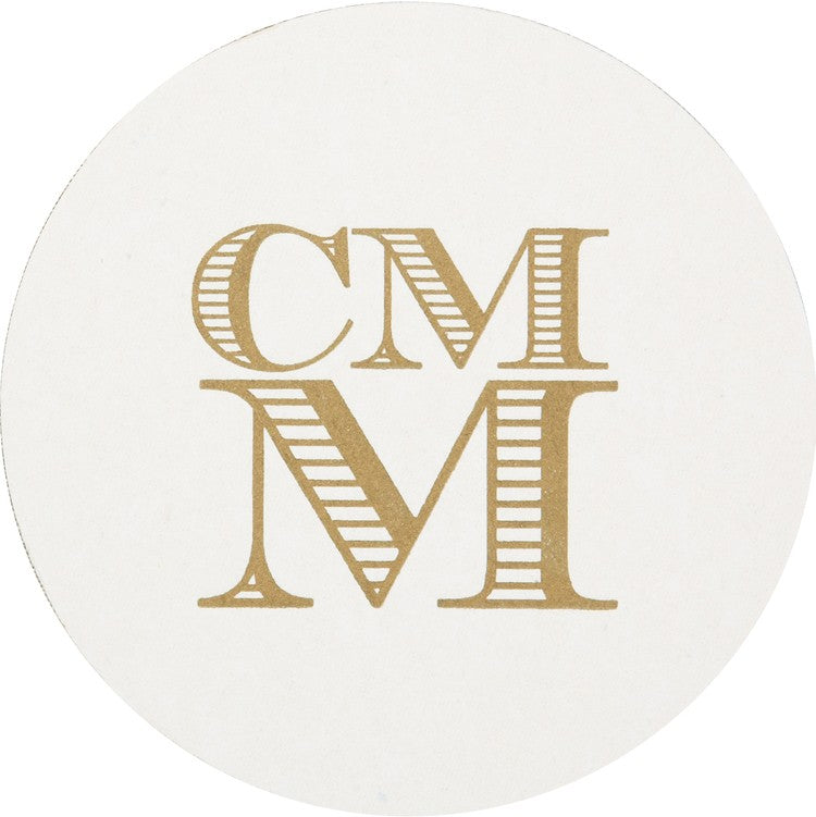 personalized letterpressed coasters m13 by haute papier