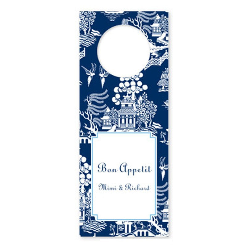 boatman geller chinoiserie navy wine tags