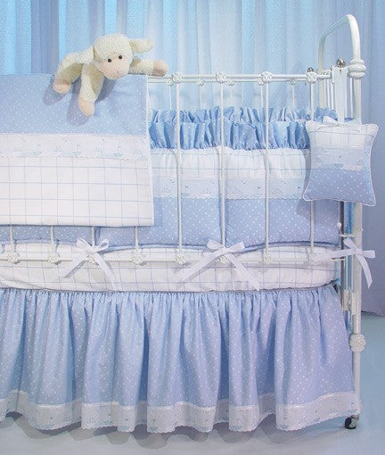 blue celeste and aralie crib bedding