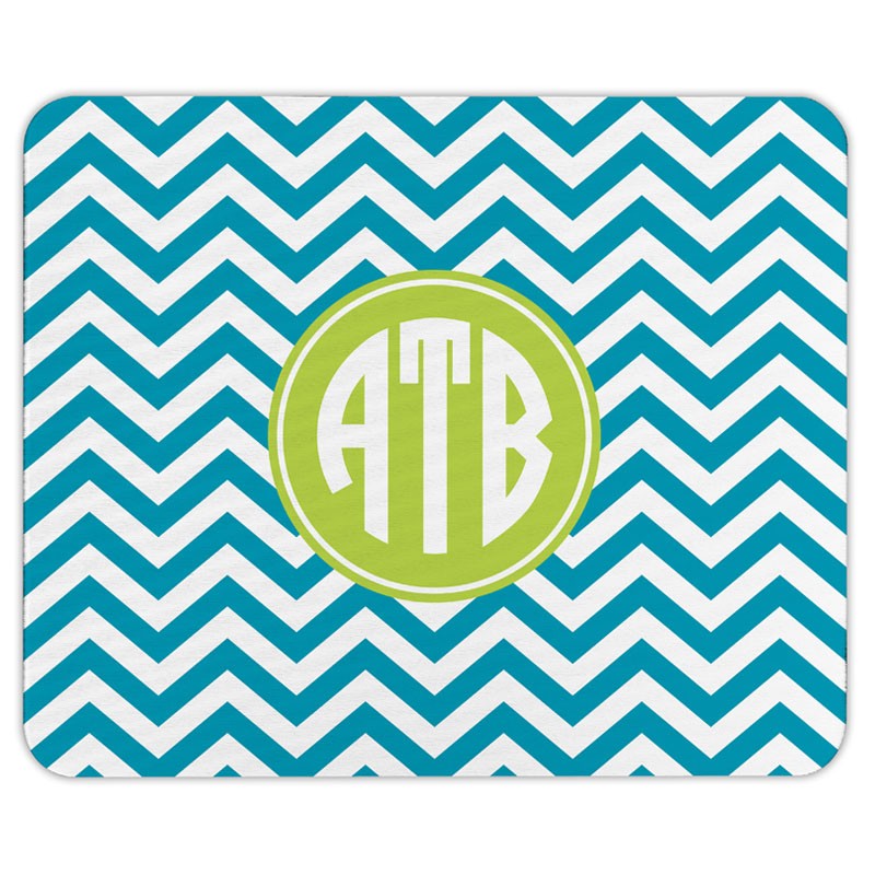 boatman geller chevron turquoise mouse pad