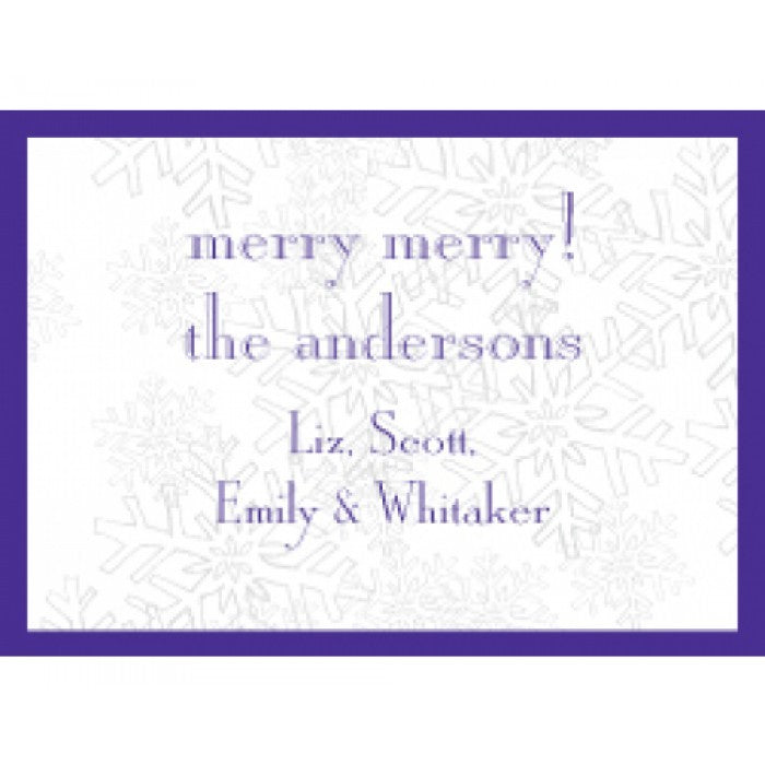 purple snow holiday gift enclosures
