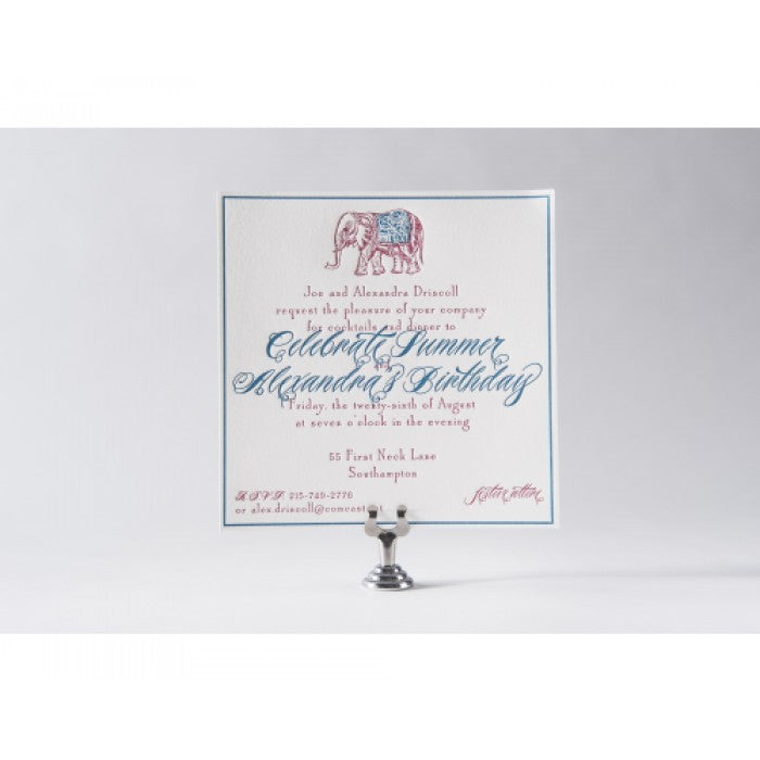 elephant invitation cocktail & dinner parties