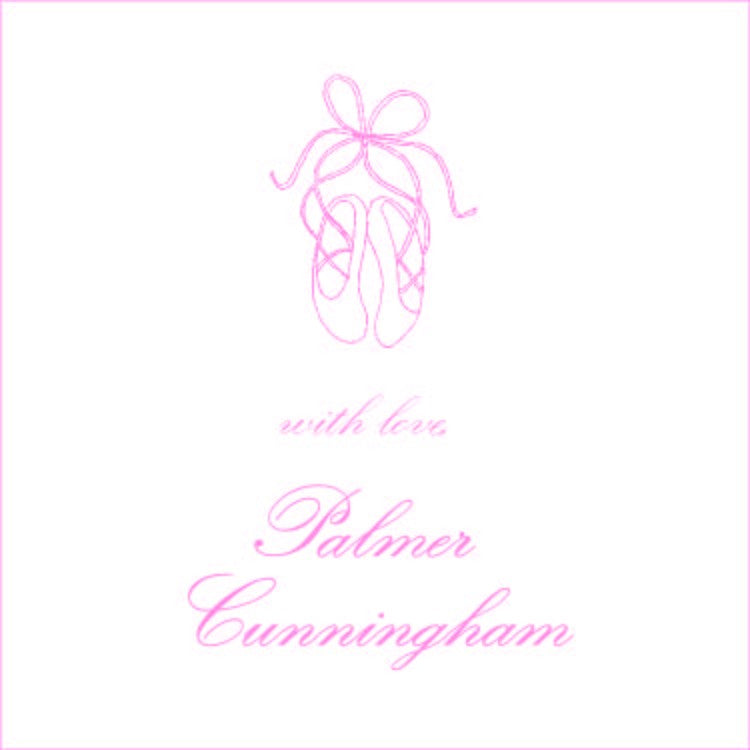 personalized ballet shoe gift stickers