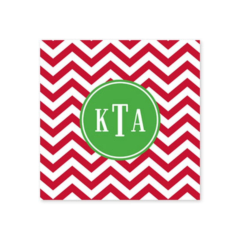 chevron red square paper coaster set of 50