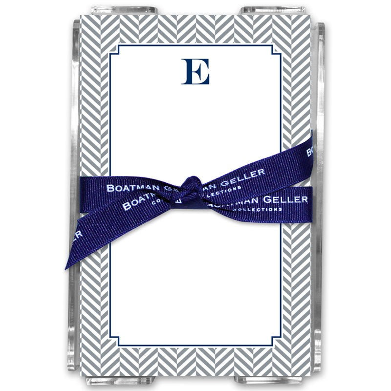 boatman geller herringbone gray note sheets in acrylic note sheets