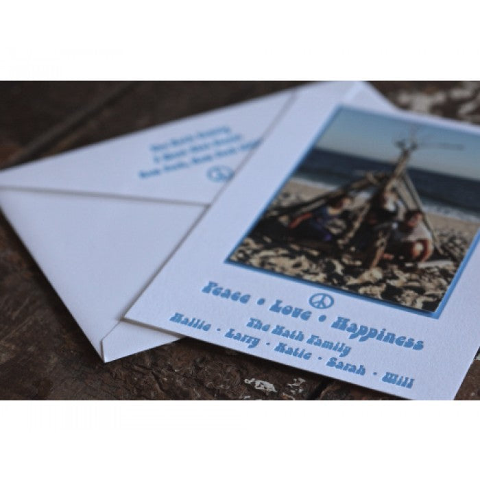 peace sign holiday card