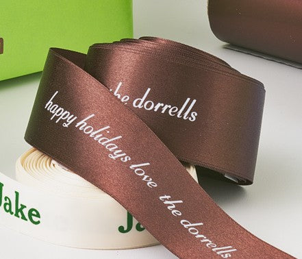 personalized 1 1/2" satin ribbon