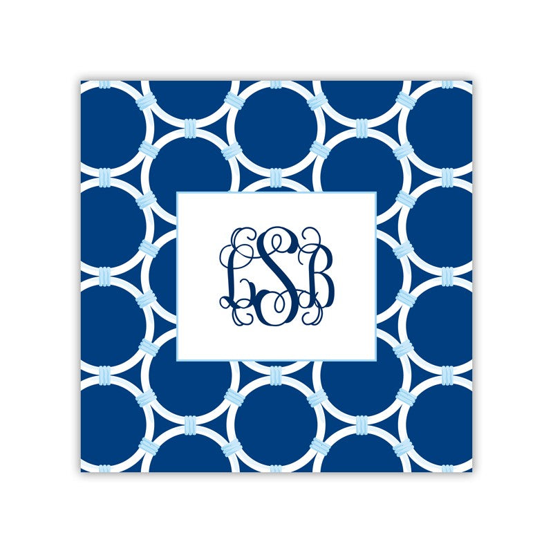 bamboo rings navy square paper coaster set of 50