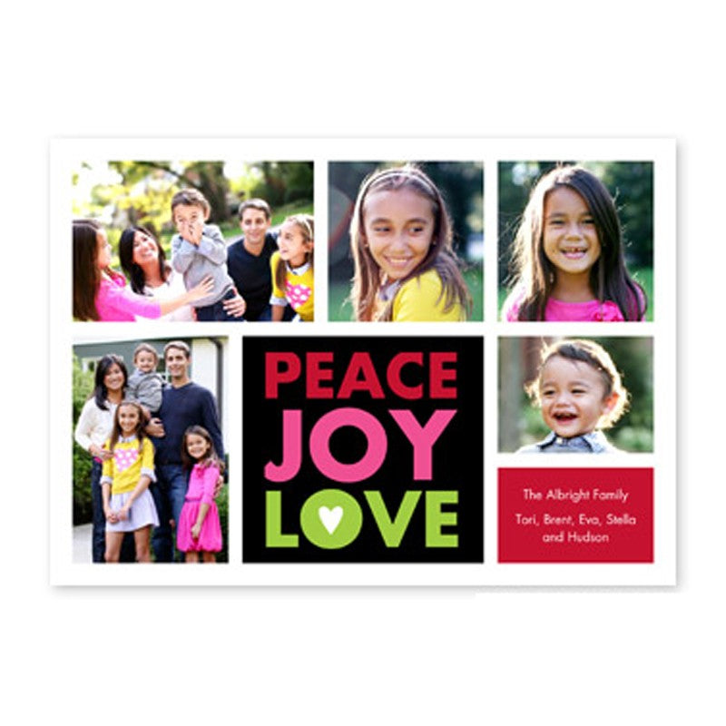 boatman geller peace joy love black photocard