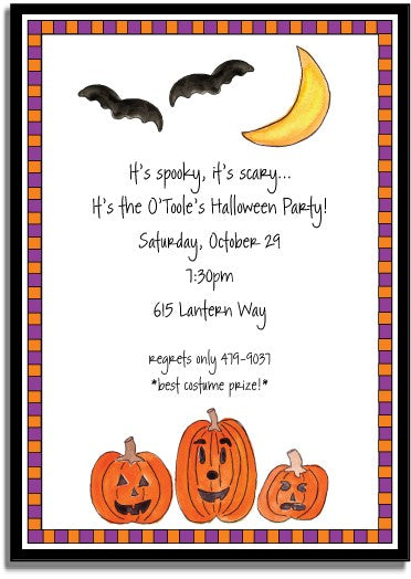 personalized invitations  haunted halloween