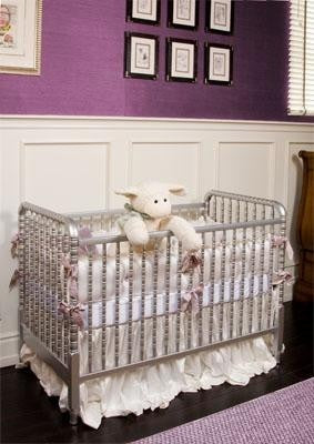 jenny lind crib metallic silver