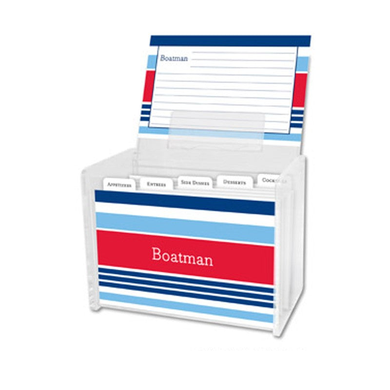 boatman geller espadrille nautical recipe box
