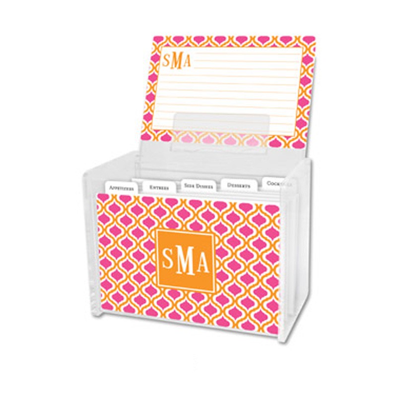 boatman geller zebra gray recipe box