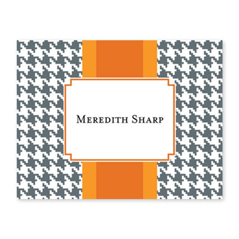 boatman geller alex houndstooth gray fold over note