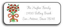 personalized address labels  coming up roses