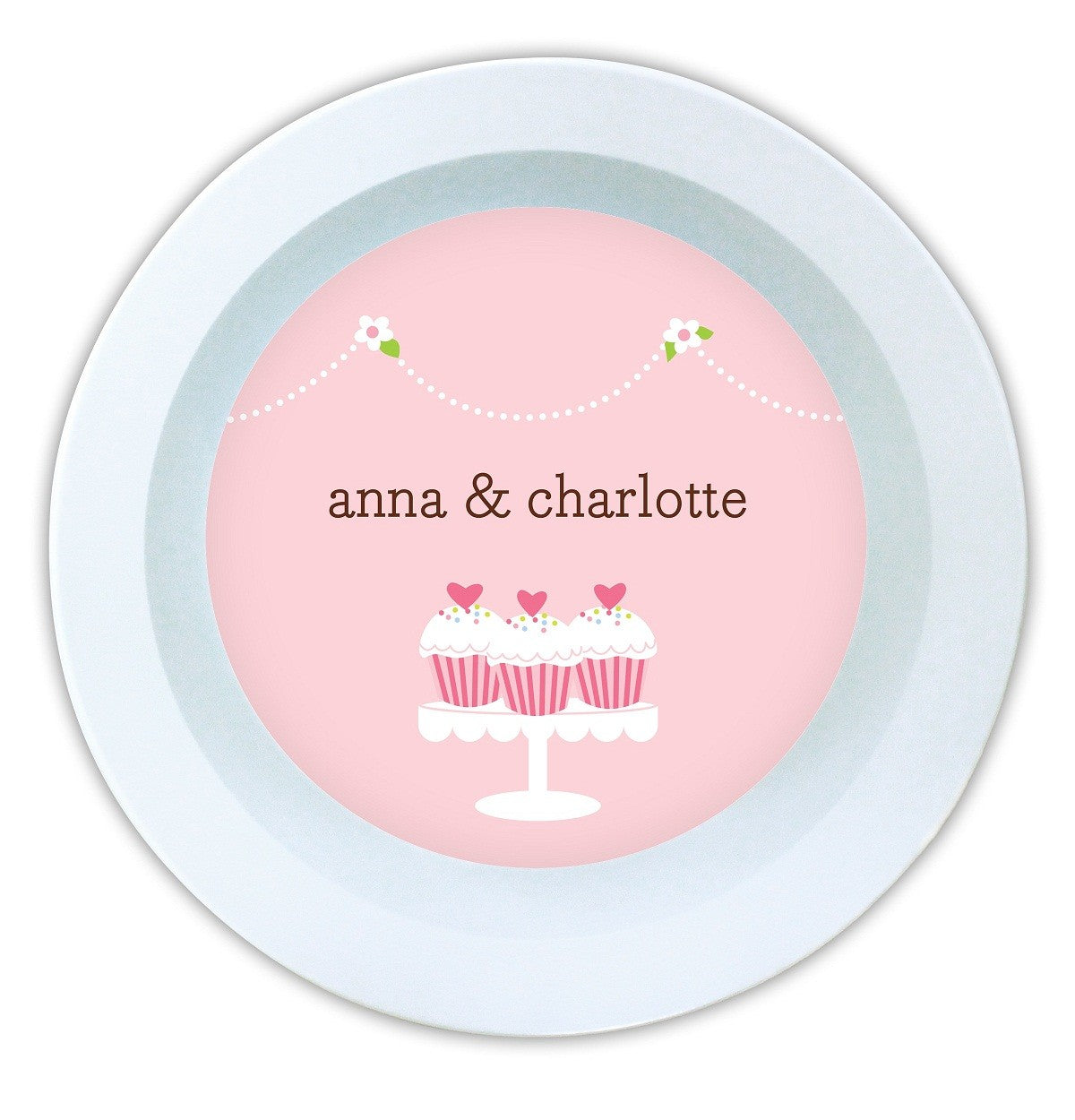 boatman geller heart cupcakes melamine bowl