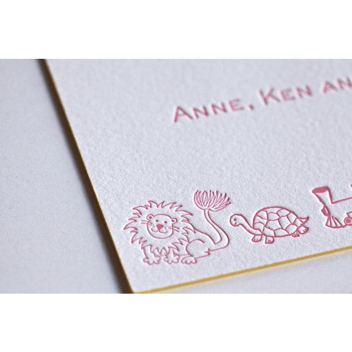 letterpress baby announcement - ella