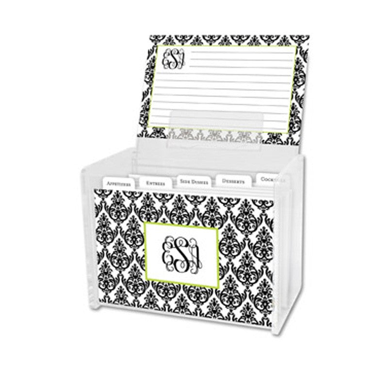 boatman geller zebra gray recipe box
