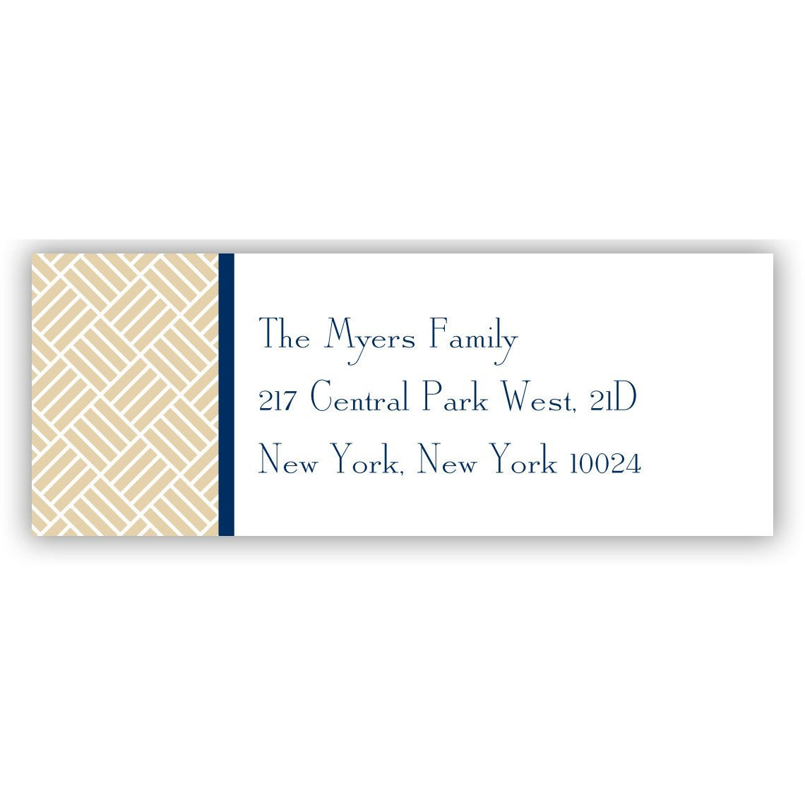 boatman geller greek key band navy address labels
