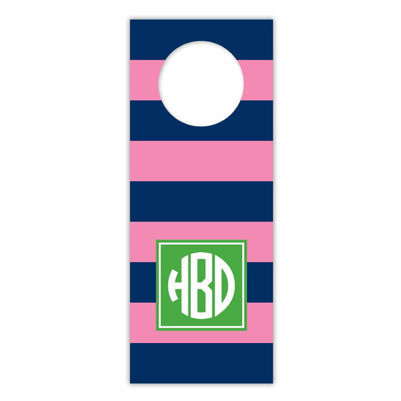 boatman geller rugby navy & pink wine tags