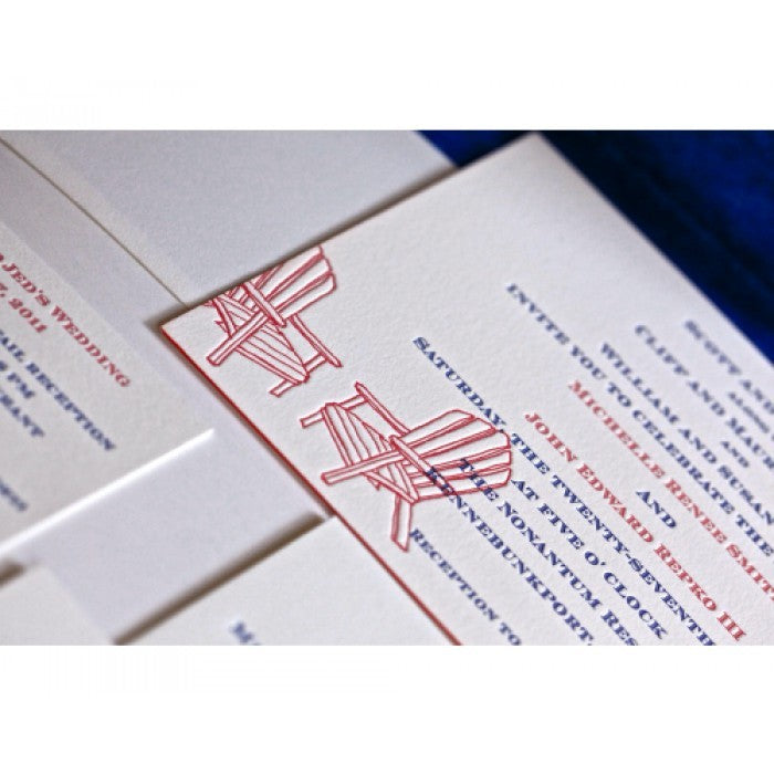 michelle & jed rehearsal dinner card