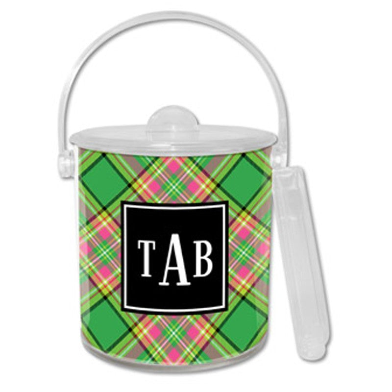 boatman geller preppy plaid ice bucket