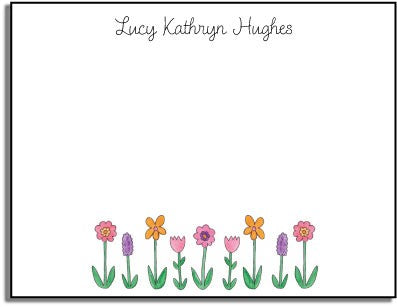 personalized kids notes  wildflowers