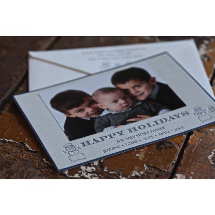 snowmen holiday card