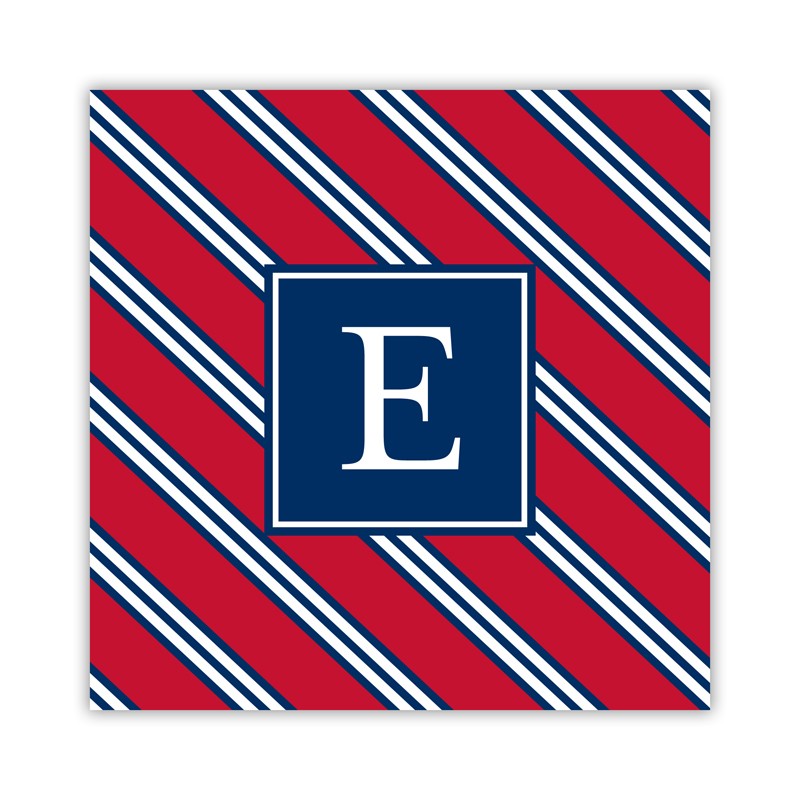 repp tie red & navy square paper coaster set of 50