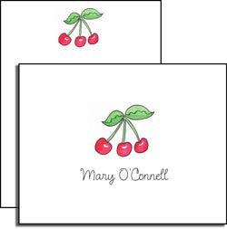 personalized everyday notes - rosy red cherries