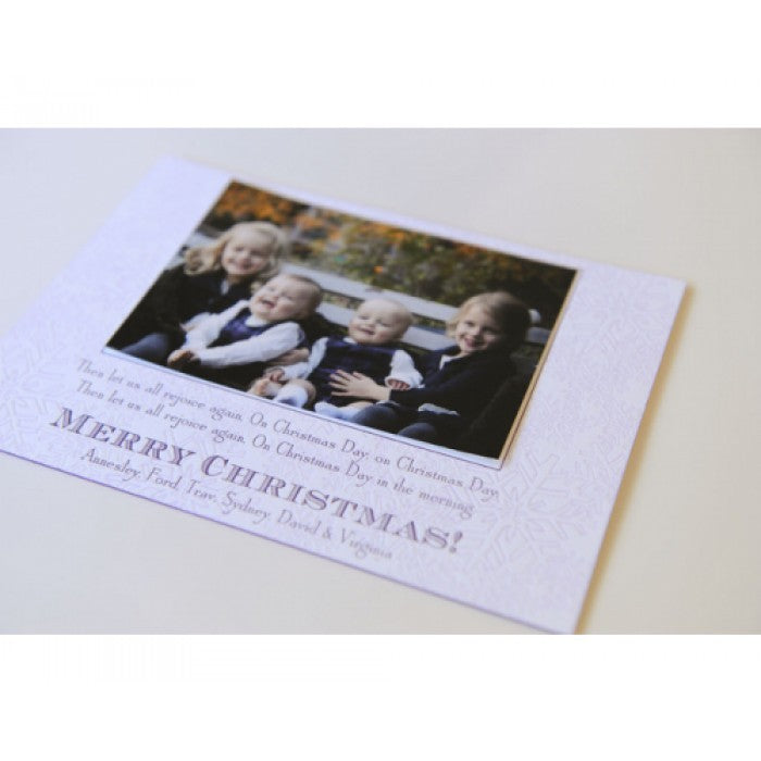 purple snow holiday card